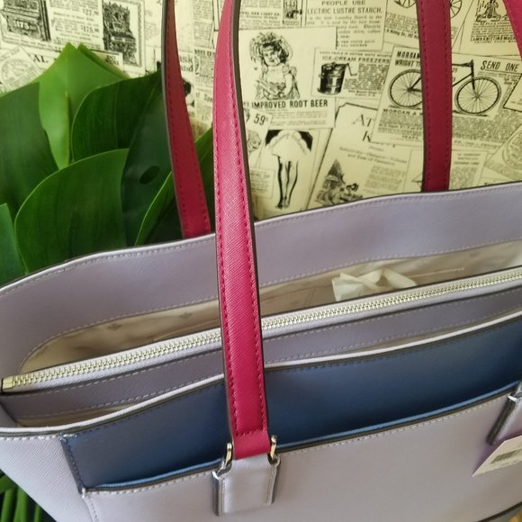 Kate Spade Cameron Laptop Tote Frozen Lilac Lavend - Picture 5 of 12